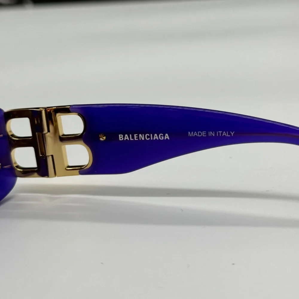 NEW BB0096S 004 BALENCIAGA PURPLE GREY SQUARE UNISEX BALENCIAGA SUNGLASSES